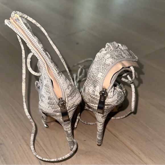 JustFab Snake Print Caged Heels | Size 9 - Picture 3 of 5